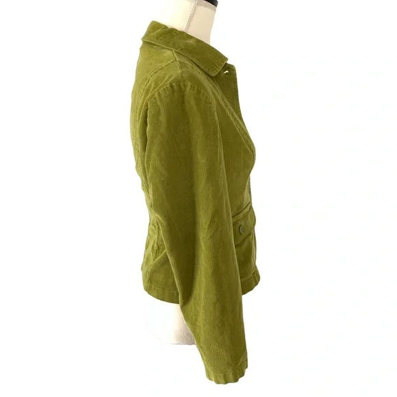 Talbots Avocado green corduroy blazer Size 2P - Picture 5 of 9
